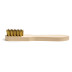 Brosse fine pour bougie avec fil de laiton ondulé et manche en bois de hêtre