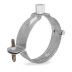Collier galvanisé avec douille filetée M10 pour tuyau ou gouttière
